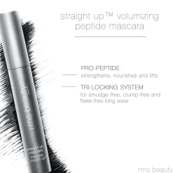RMS Beauty Straight Up Volumizing Peptide Mascara Travel Size 4.5ml - HD Black