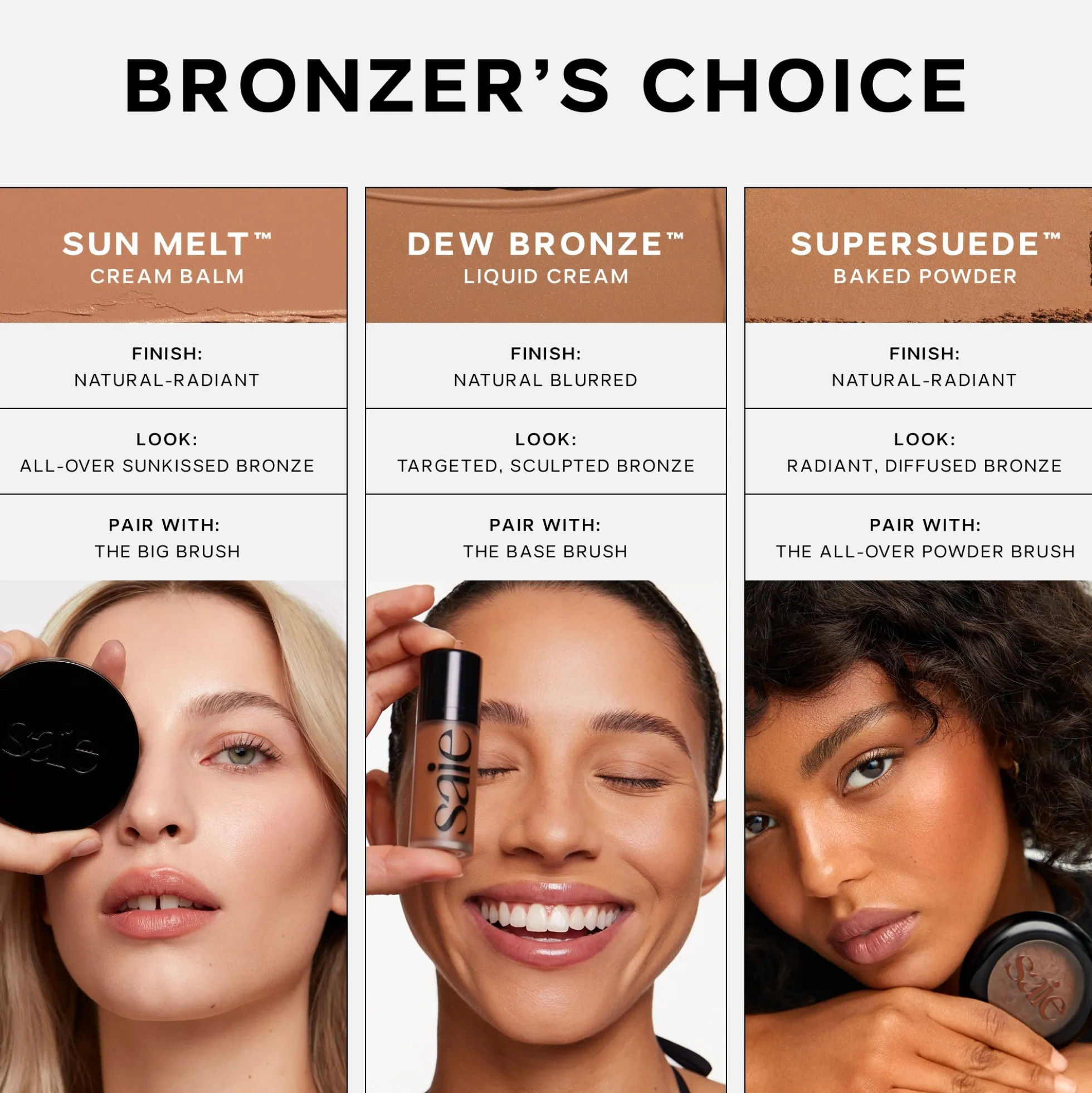 Saie SuperSuede ™ Radiant Baked Bronzer 8g (Various Shades)