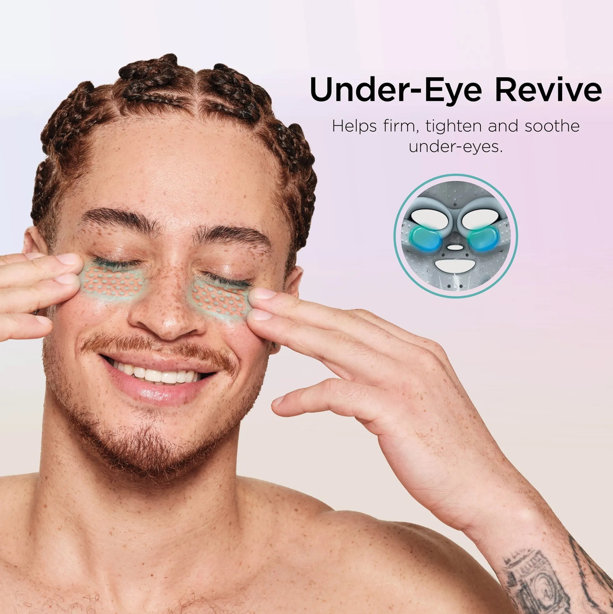 Shark Beauty CryoGlow Under-Eye Cooling and LED Anti-Ageing and Blemish Repair Mask - Blue Frost