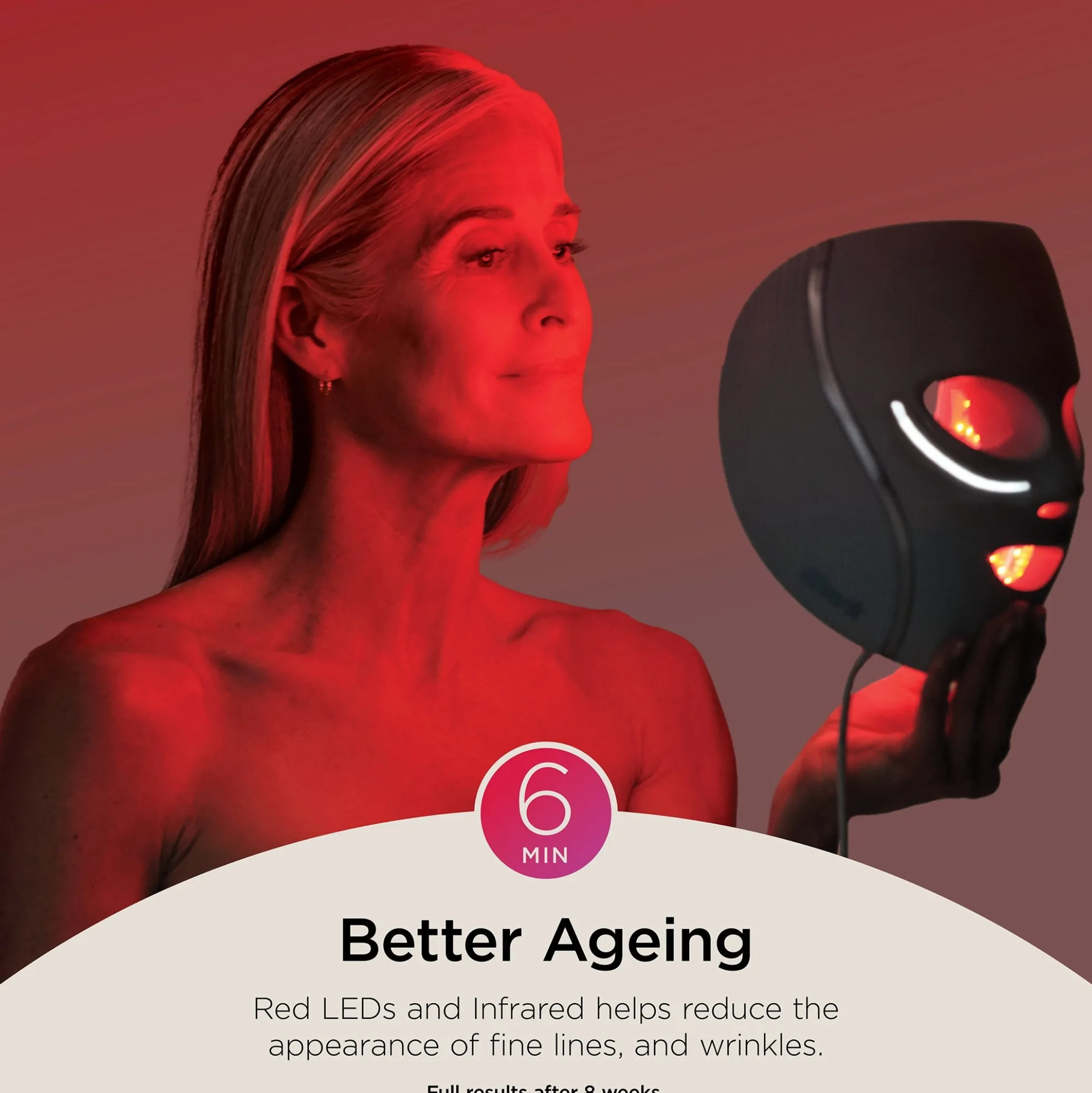 Shark Beauty CryoGlow Under-Eye Cooling and LED Anti-Ageing and Blemish Repair Mask - Blue Frost