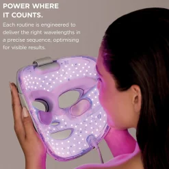 Shark Beauty CryoGlow Under-Eye Cooling & LED Anti-Ageing & Blemish Repair Mask - Pink