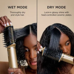 Shark Glam 4-in-1 Hot Tool Air Styling + Drying System Gold- For Straight, Wavy and Bouncy Styles