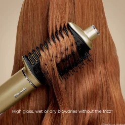 Shark Glam 4-in-1 Hot Tool Air Styling + Drying System Gold- For Straight, Wavy and Bouncy Styles