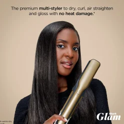 Shark Glam 5-in-1 Hot Tool Air Styling + Drying System Gold - For Straight, Sleek, Wavy and Bouncy Styles