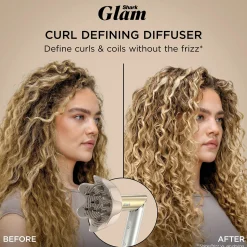 Shark Glam 5-in-1 Hot Tool Air Styling + Drying System Gold - For Straight, Sleek, Wavy and Bouncy Styles