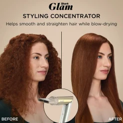 Shark Glam 5-in-1 Hot Tool Air Styling + Drying System Gold - For Straight, Sleek, Wavy and Bouncy Styles