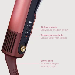Shark SilkiPro Straight Hair Straightener + Dryer in One Tool - Rose Petal