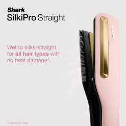 Shark SilkiPro Straight Hair Straightener + Dryer in One Tool - Rose Petal