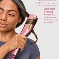 Shark SilkiPro Straight Hair Straightener + Dryer in One Tool - Rose Petal
