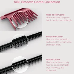 Shark SilkiPro Straight Hair Straightener + Dryer in One Tool - Rose Petal