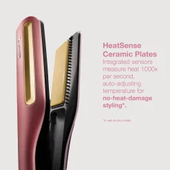 Shark SilkiPro Straight Hair Straightener + Dryer in One Tool - Rose Petal