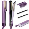 Shark SilkiPro Straight Hair Straightener + Dryer in One Tool - Plum Satin