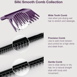 Shark SilkiPro Straight Hair Straightener + Dryer in One Tool - Plum Satin
