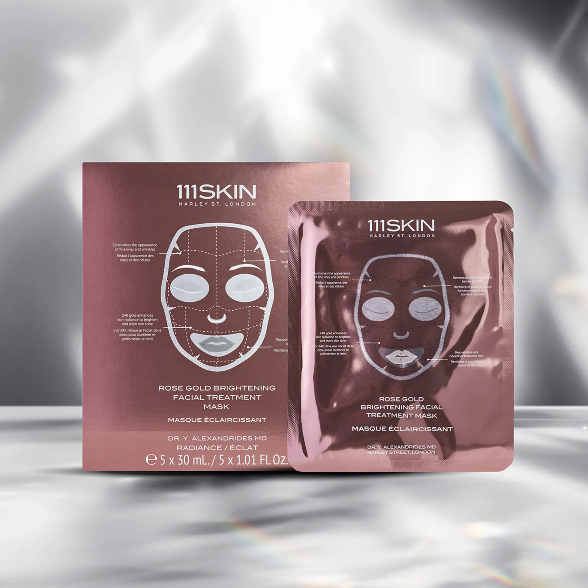 111SKIN Rose Gold Brightening 5-Piece Facial Mask Set
