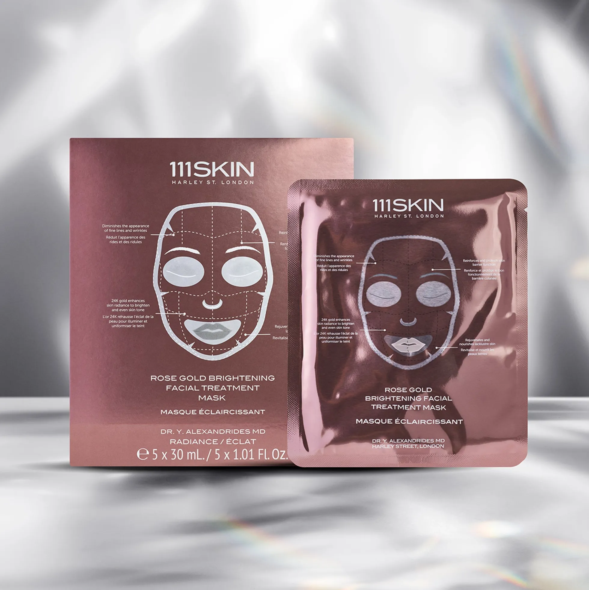 111SKIN Rose Gold Brightening 5-Piece Facial Mask Set