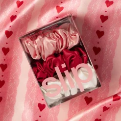 slip pure silk large scrunchies - rosy