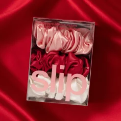slip pure silk large scrunchies - rosy
