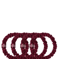 slip pure silk skinny scrunchies - maroon