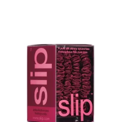 slip pure silk skinny scrunchies - maroon