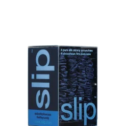 slip pure silk skinny scrunchies - navy