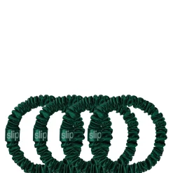 slip pure silk skinny scrunchies - forest