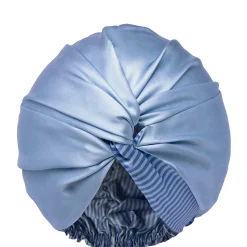 slip pure silk turban - cornflower