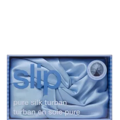 slip pure silk turban - cornflower