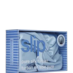slip pure silk turban - cornflower