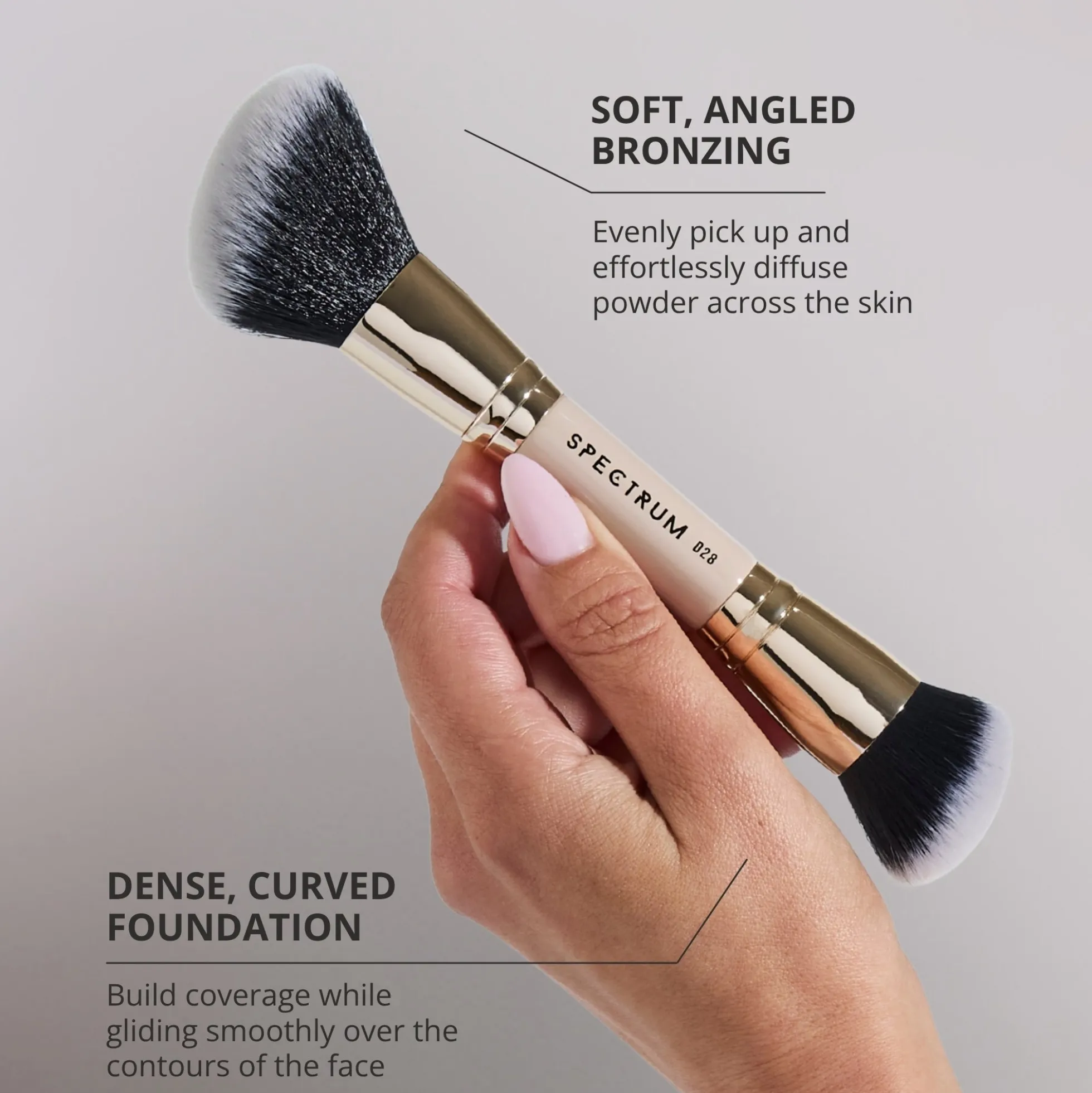 Spectrum Collections Dual Ended D28 'The Complexion' Bronzer and Base Brush