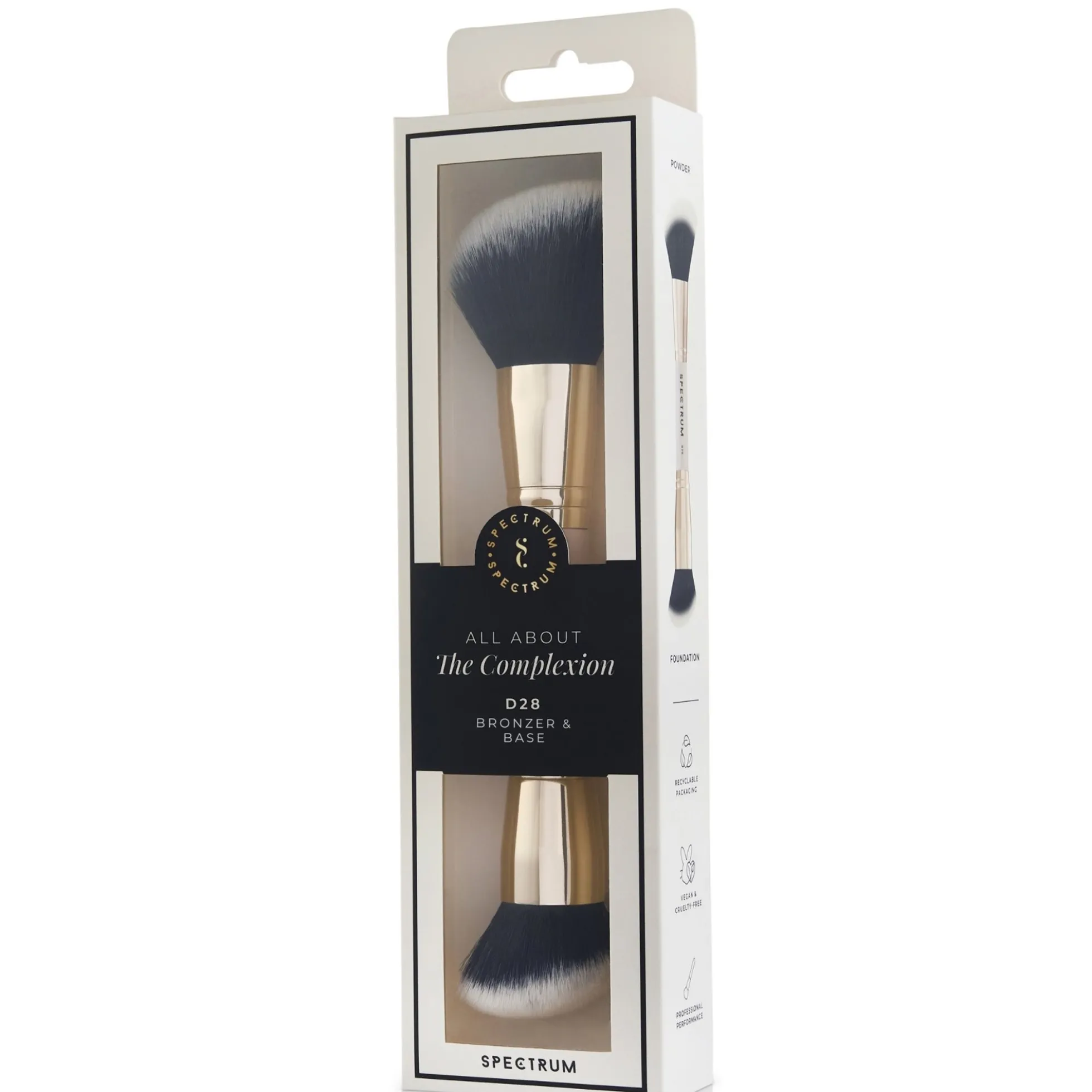 Spectrum Collections Dual Ended D28 'The Complexion' Bronzer and Base Brush