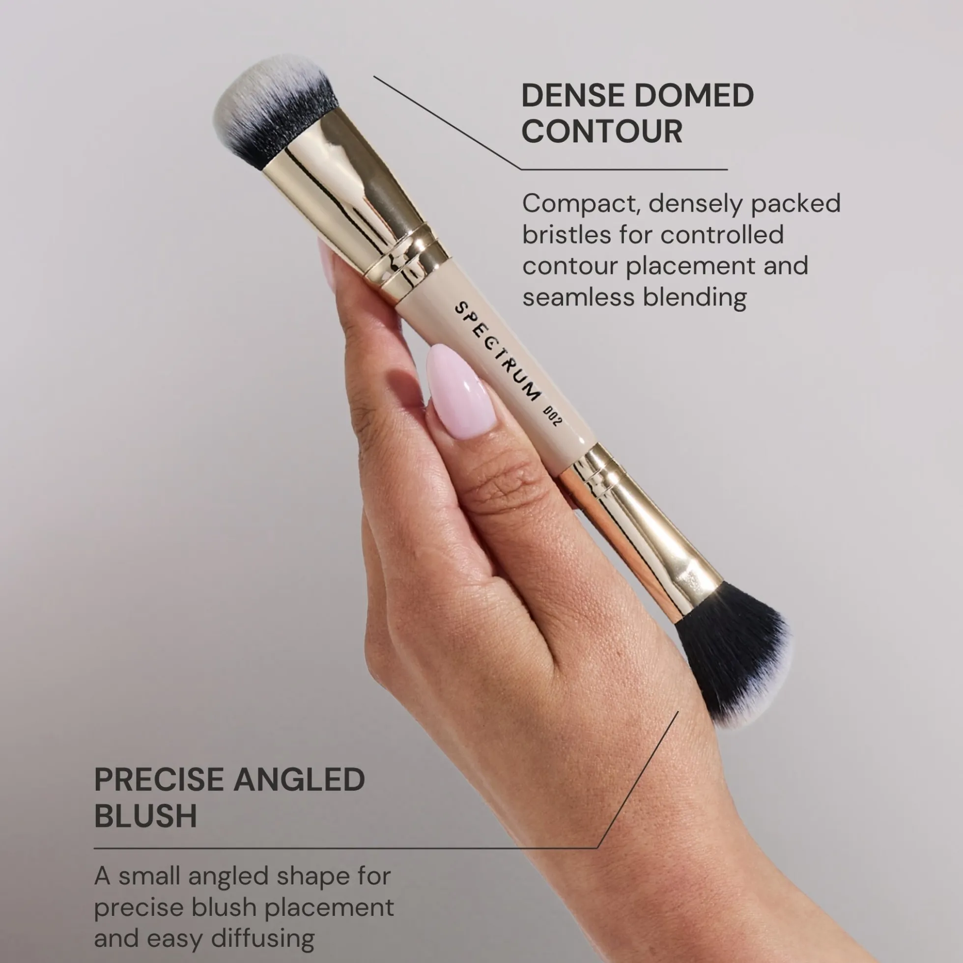 Spectrum Collections Dual Ended D02 'The Cheek' Contour and Blush Brush