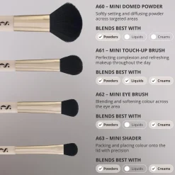 Spectrum Collections 'The Flawless Minis' 4-piece Brush and Powder Puff Set