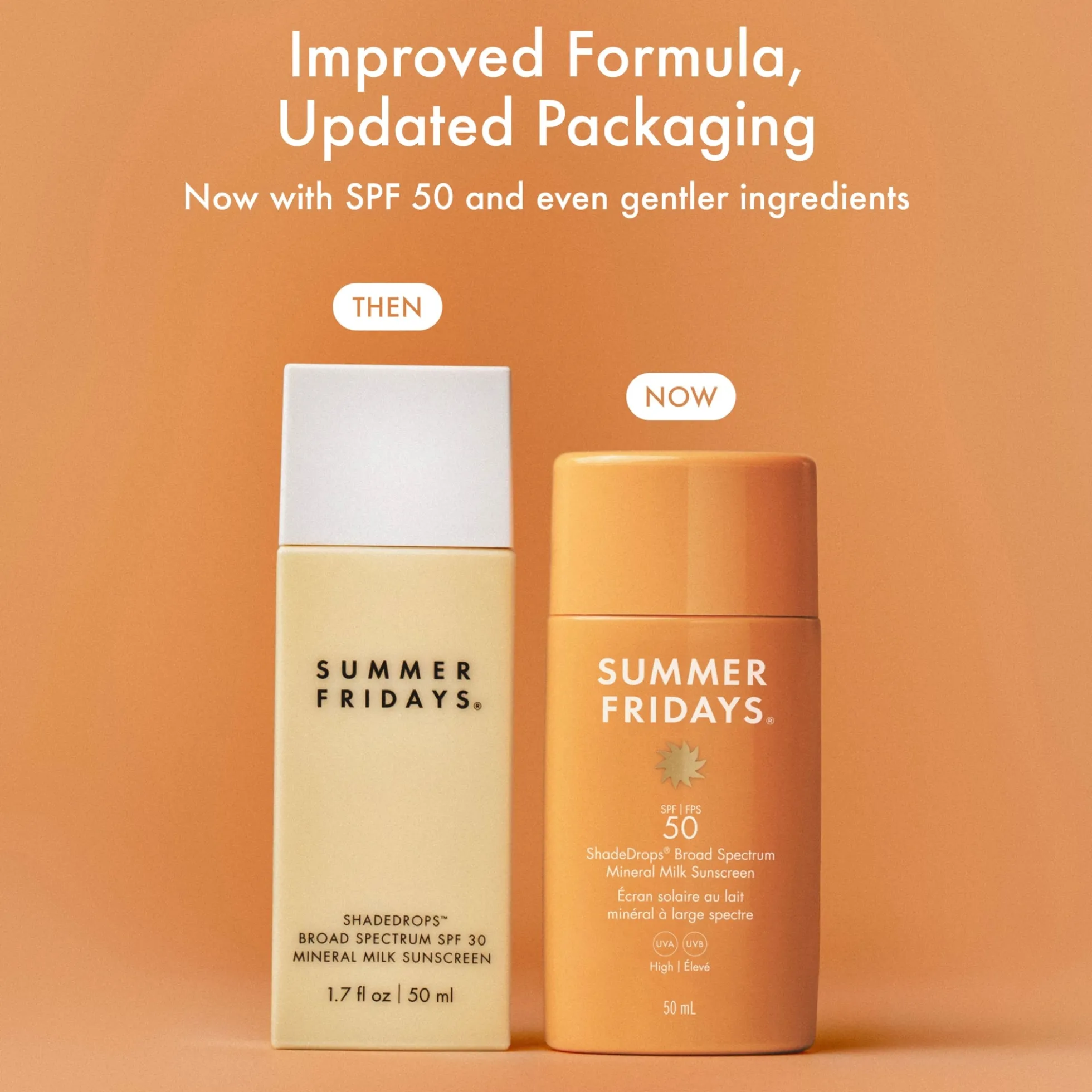 Summer Fridays ShadeDrops Broad Spectrum SPF 50 Mineral Milk Sunscreen