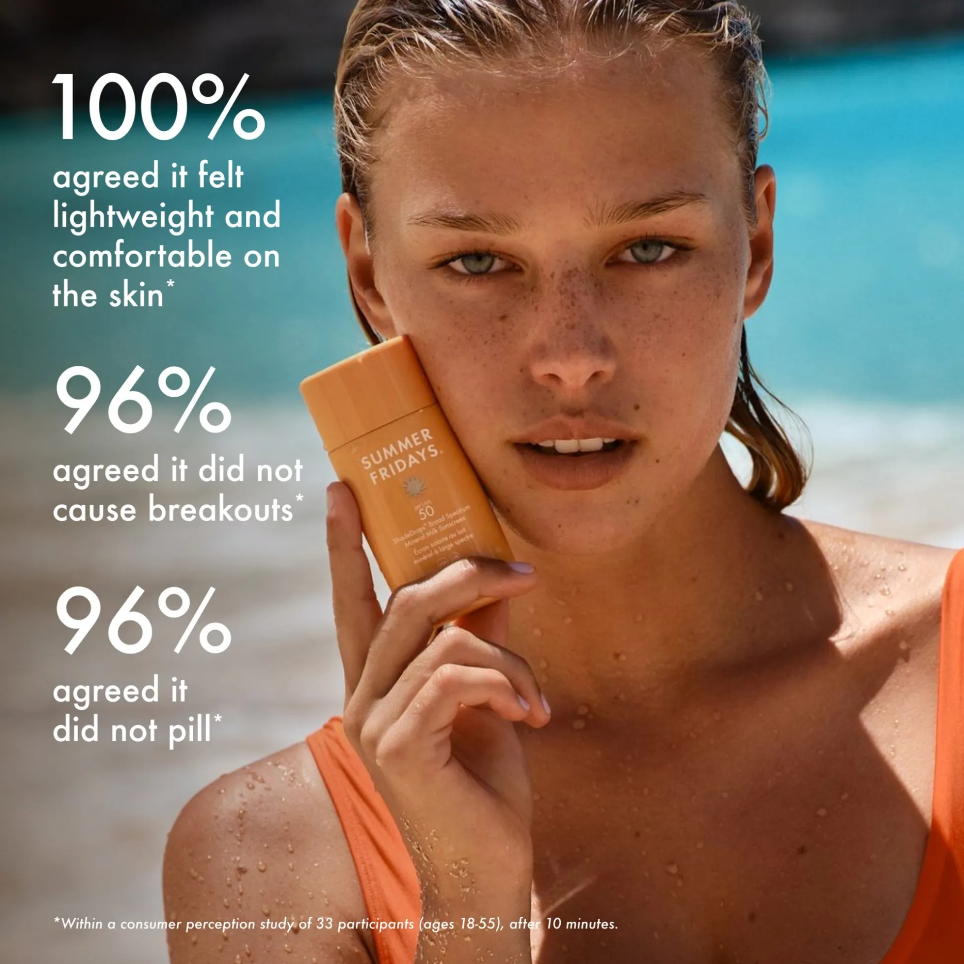 Summer Fridays ShadeDrops Broad Spectrum SPF 50 Mineral Milk Sunscreen