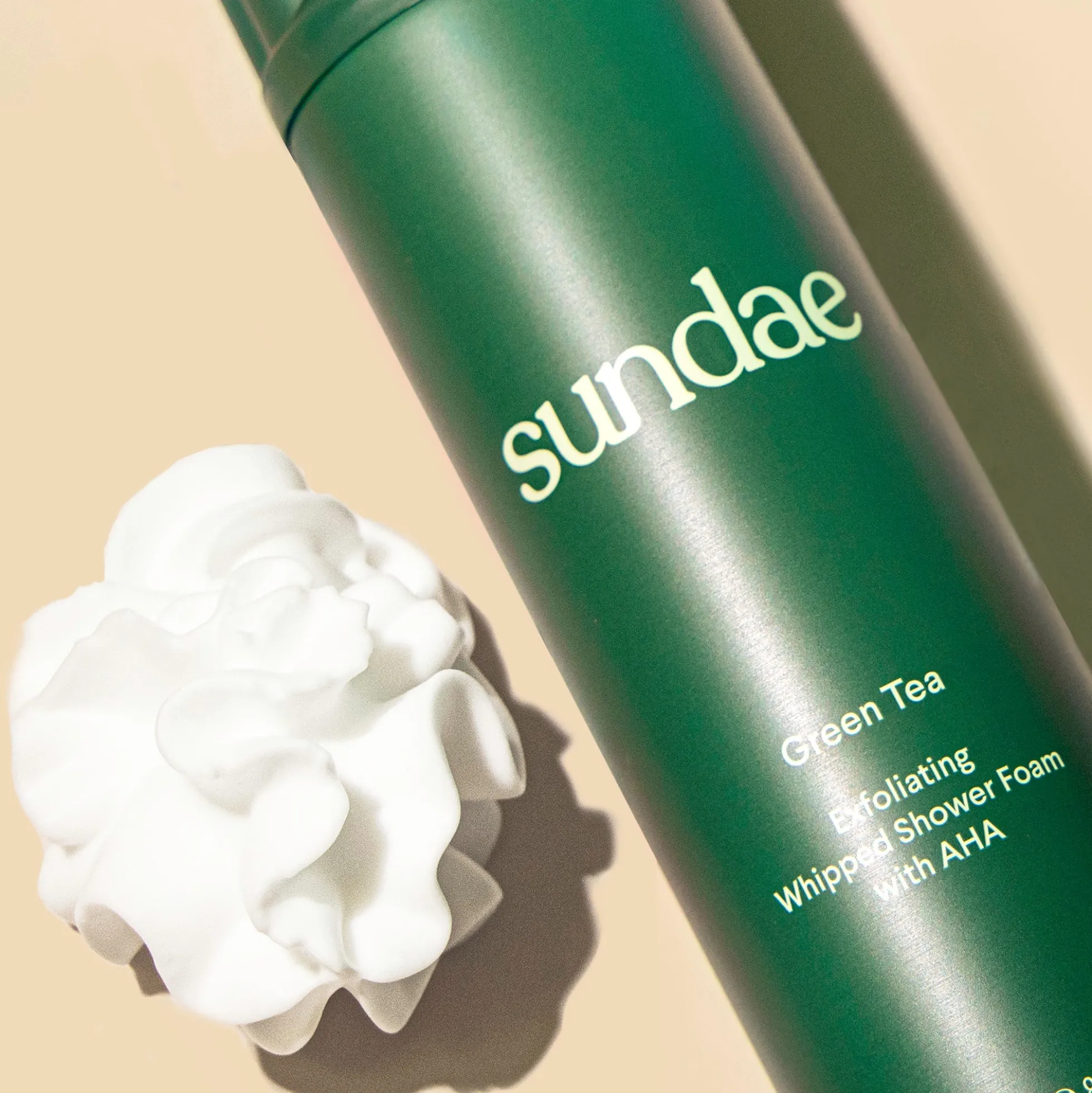 SUNDAE Body Green Tea Exfoliating Whipped Shower Foam with Kakadu Plum and Finger Lime 260ml