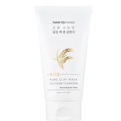 Thank You Farmer Rice Pure Clay Mask to Foam Cleanser 150ml