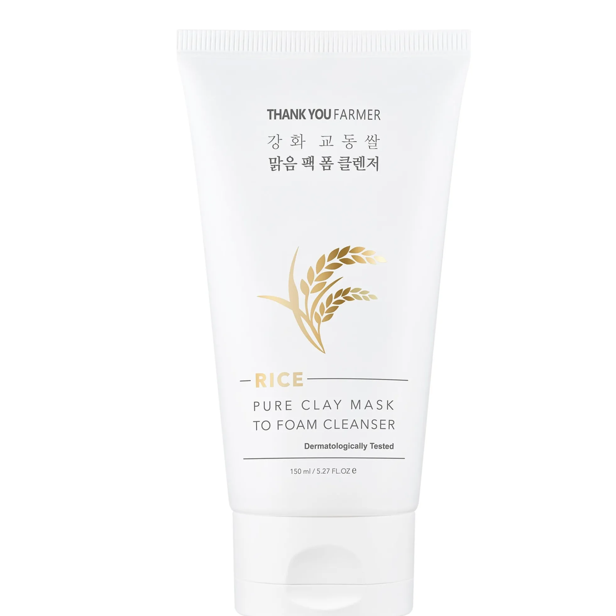 Thank You Farmer Rice Pure Clay Mask to Foam Cleanser 150ml