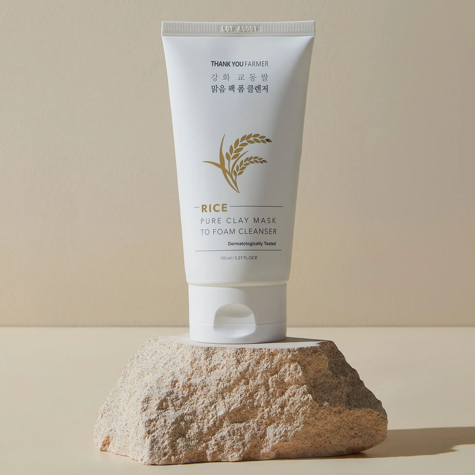 Thank You Farmer Rice Pure Clay Mask to Foam Cleanser 150ml