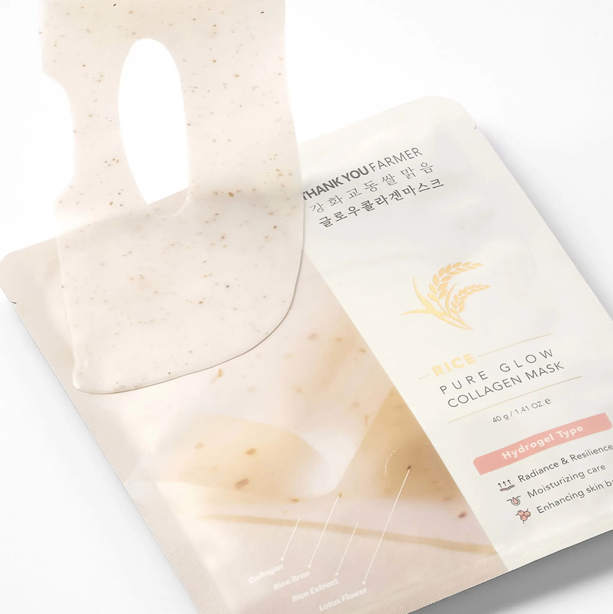 Thank You Farmer Rice Pure Glow Collagen Mask 40g
