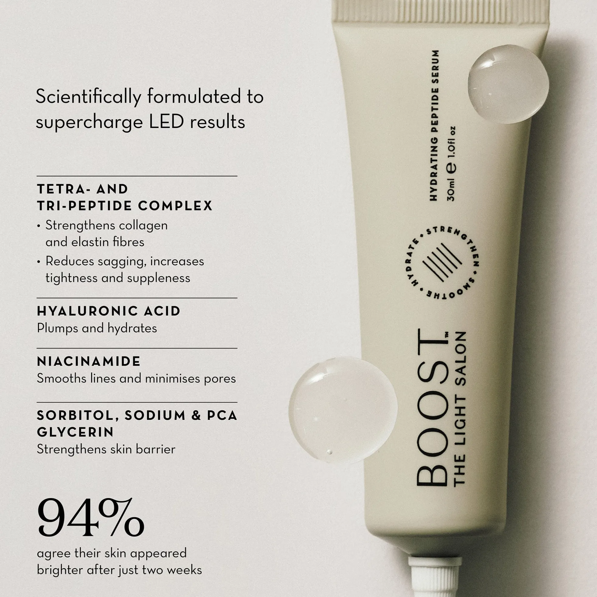 The Light Salon Hydrating Peptide Serum 30ml