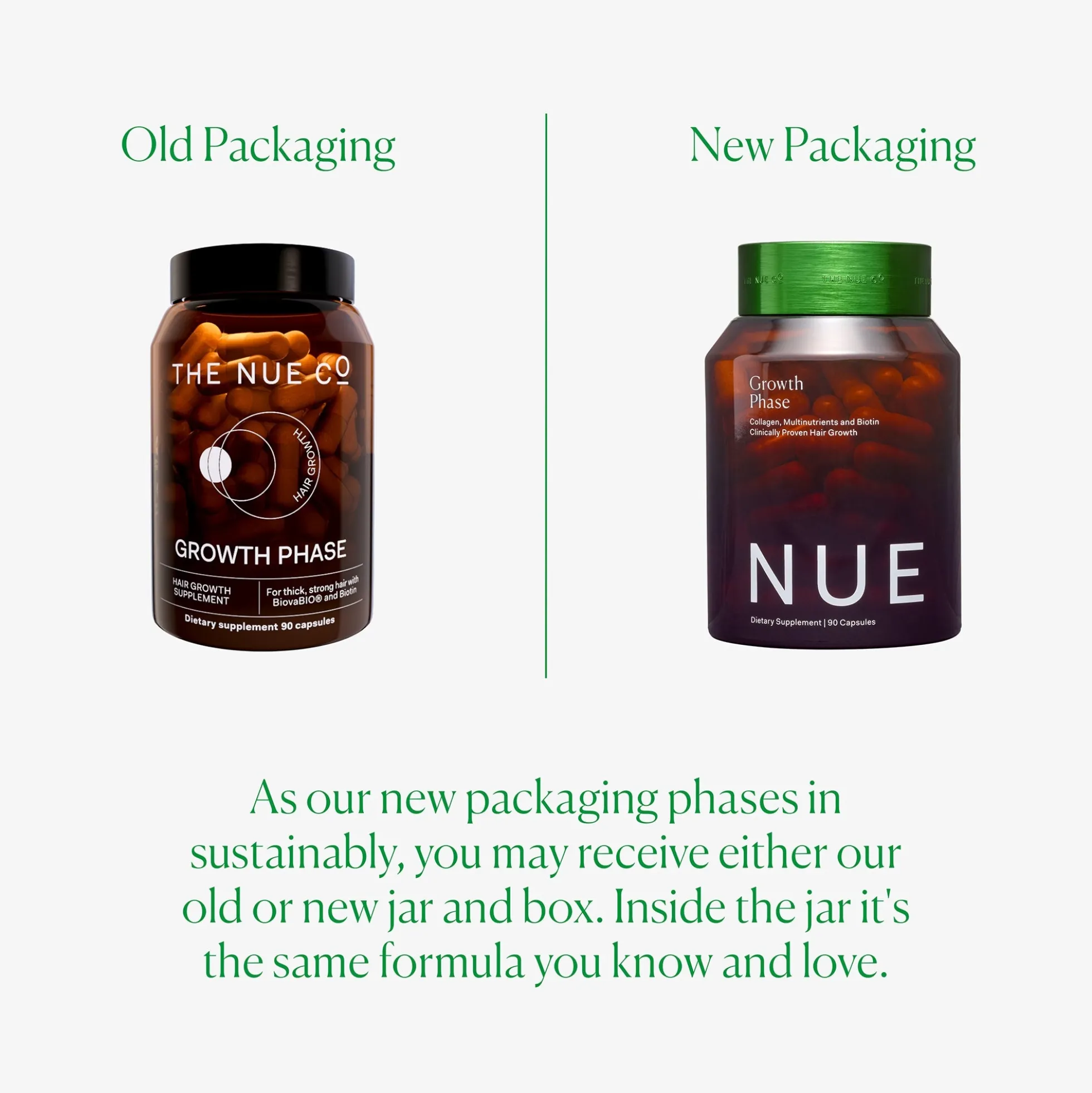 The Nue Co. Growth Phase Hair Supplements (90 Capsules)