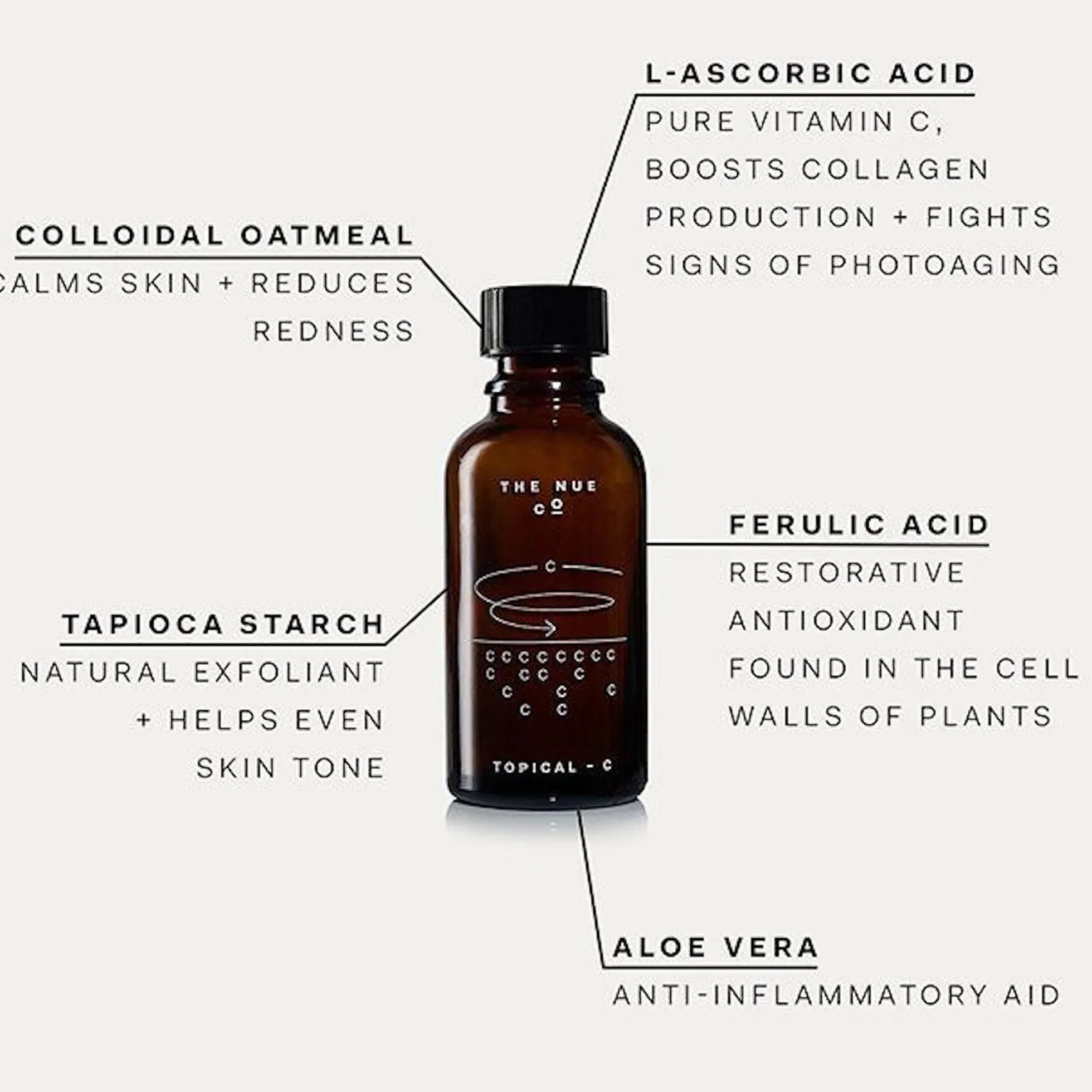 The Nue Co. Topical-C Skin Brightening Serum Powder 15ml