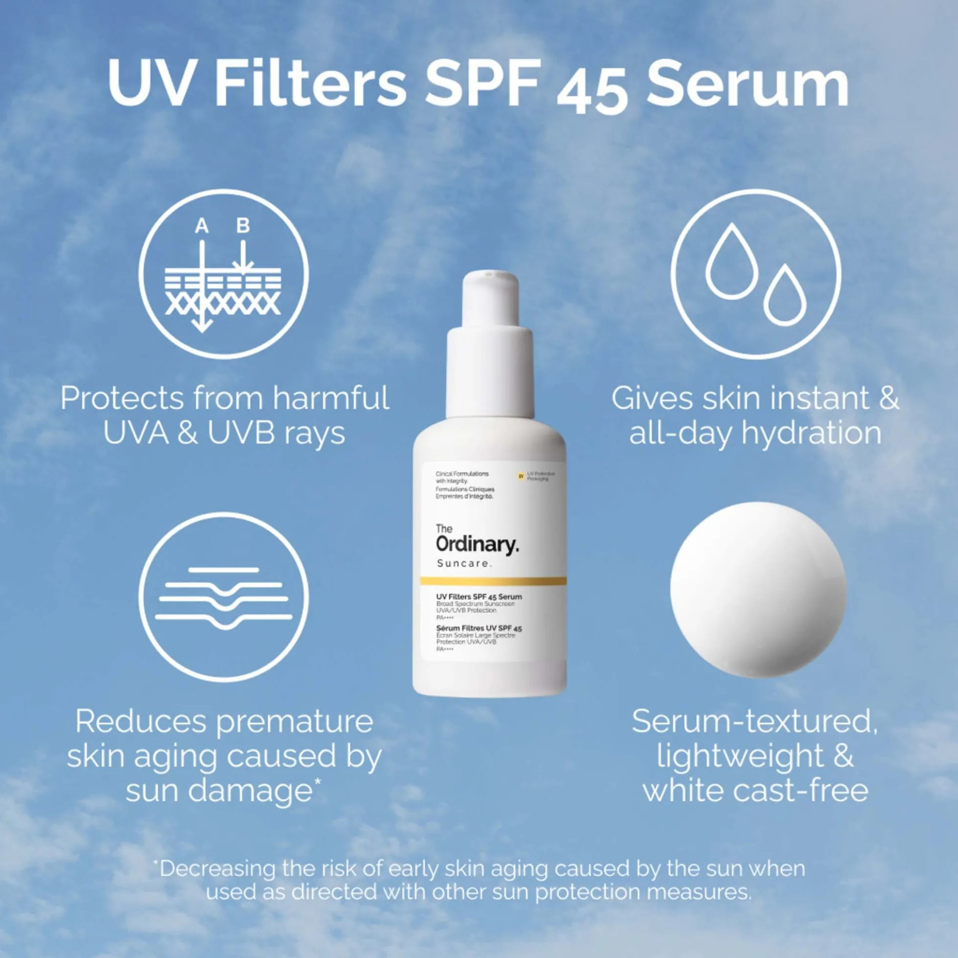 The Ordinary UV Filters SPF 45 Sun Protection Serum 60ml