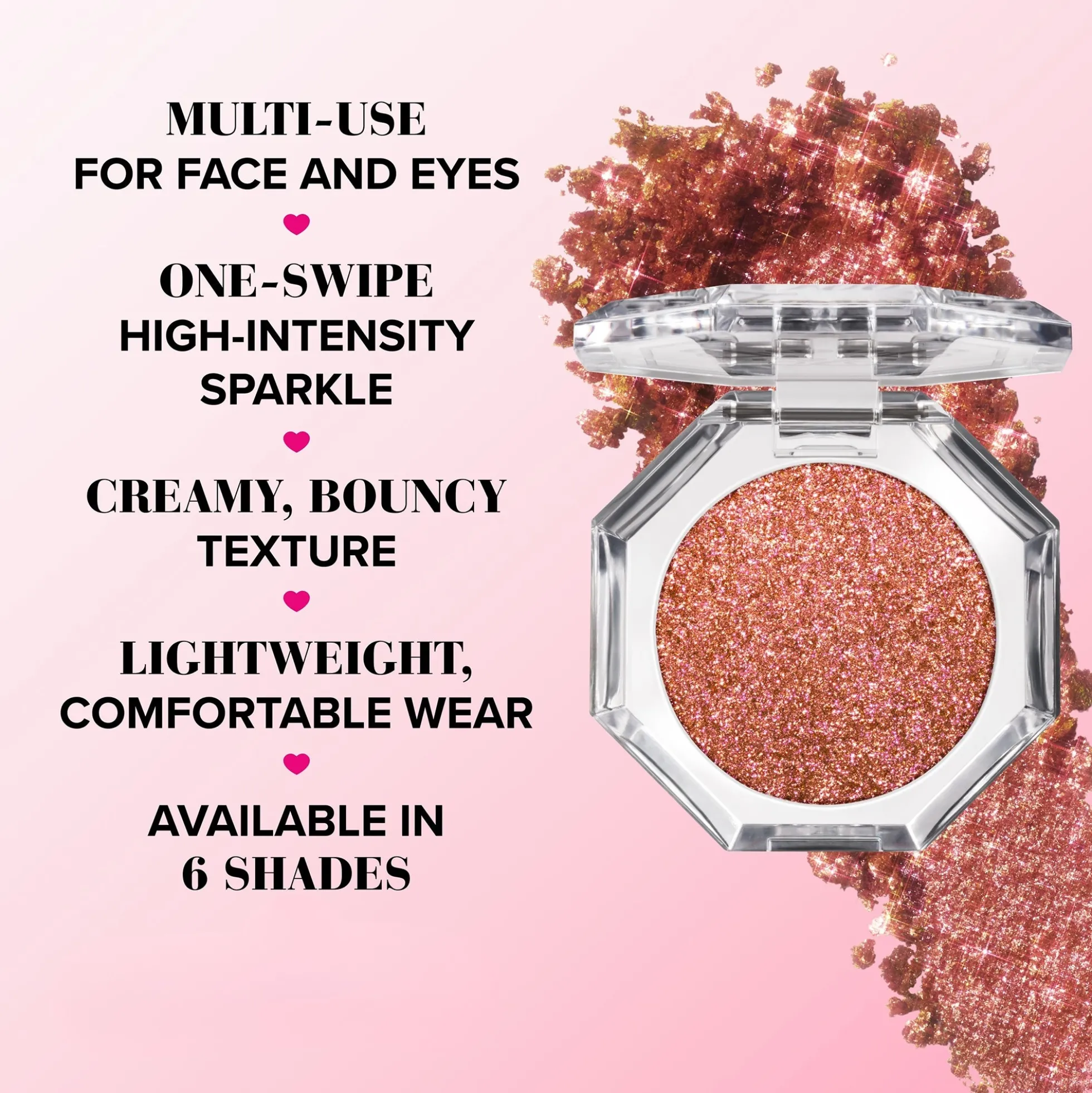 Too Faced Disco Crush High Shine Glitter Eyeshadow and Face Sparkle 1.5g (Various Shades)