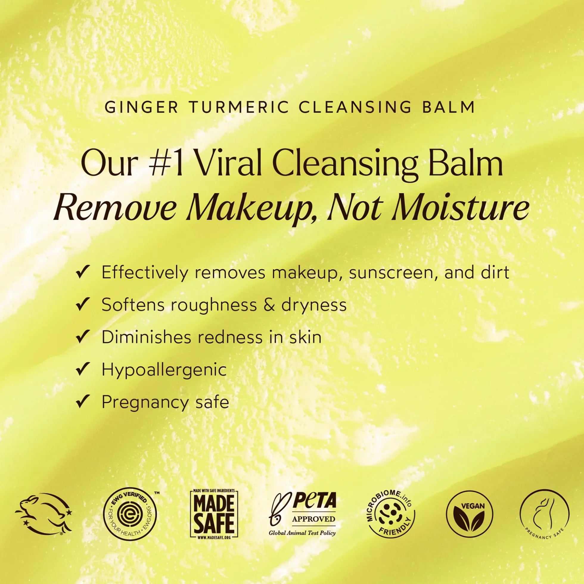 True Botanicals Ginger Turmeric Makeup Removing Cleansing Balm 96g
