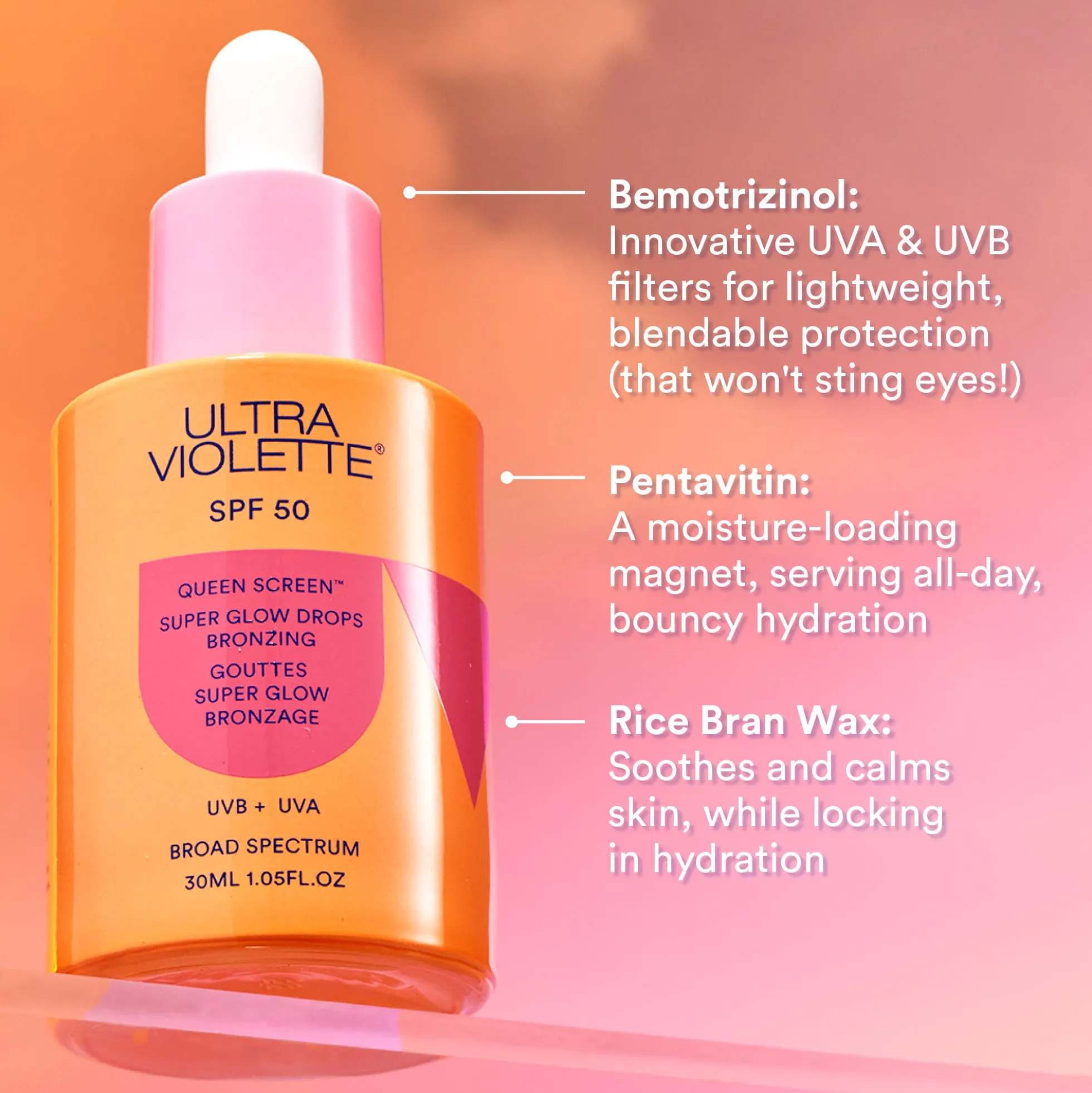 Ultra Violette Queen Screen SPF50 Bronzing Super Glow Drops 30ml