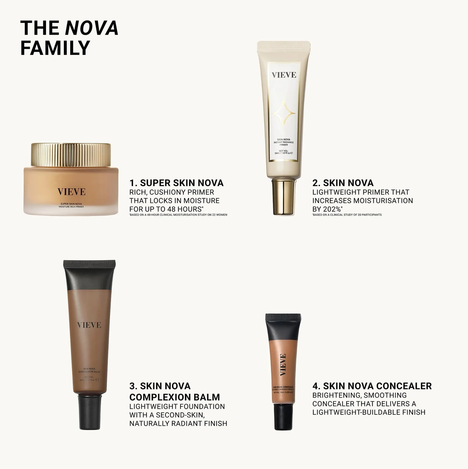 VIEVE Skin Nova Complexion Balm (Various Shades) 30ml